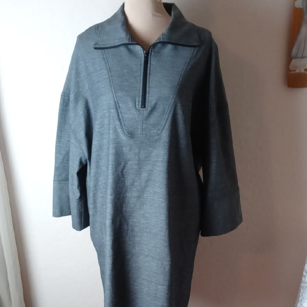 Mela Purdie Gray Zip-Up Tunic
